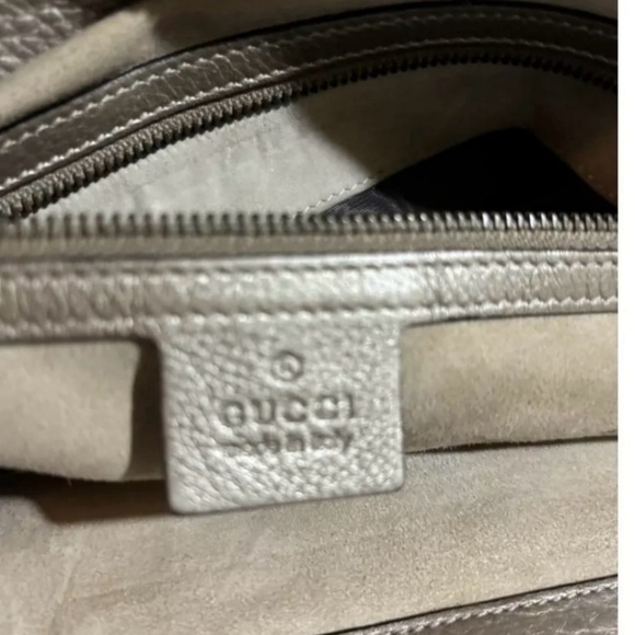 Gucci tan / Gold Leather Women's tote Bag - Picture 9 of 11